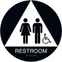 ADA Braille Unisex Accessible Restroom Sign