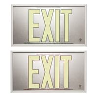 UL924 Brushed Photoluminescent Exit Sign 50ft Rated: Series: EESP