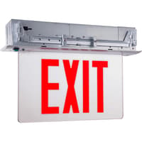 Recessed Edge-Lit Exit Sign Featuring Trim Options. Series: EEELR