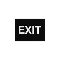 ADA Braille Exit Sign Engraved Applique Grade 2