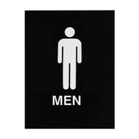 ADA Braille Mens Restroom Sign Engraved Applique Grade 2