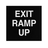 ADA Braille Exit Ramp Down Sign Engraved Applique Grade 2