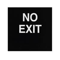 ADA Braille No Exit Sign Engraved Applique Grade 2