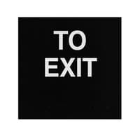 ADA Braille To Exit Sign Engraved Applique Grade 2