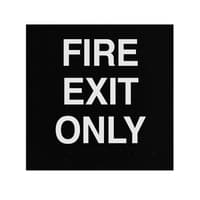 ADA Braille Fire Exit Only Sign Engraved Applique Grade 2