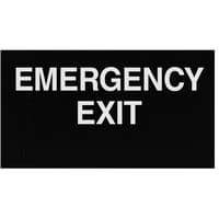 ADA Braille Emergency Exit Sign Engraved Applique Grade 2