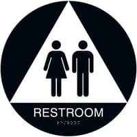 ADA Braille Unisex Restroom Sign