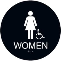 ADA Braille Womens Accessible Restroom Sign
