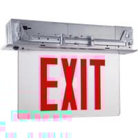 Recessed Edge-Lit Exit Sign Featuring Trim Options. Series: EEELR