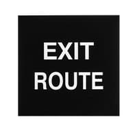 ADA Braille Exit Route Sign Engraved Applique Grade 2  
