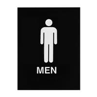 ADA Braille Mens Restroom Sign Engraved Applique Grade 2