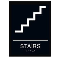 ADA Braille Stairs Sign Engraved Applique Grade 2