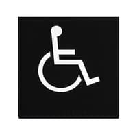 ADA Braille Accessible Exit Sign Engraved Applique Grade 2