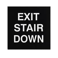 ADA Braille Exit Stair Down Engraved Applique Grade 2  