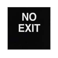 ADA Braille No Exit Sign Engraved Applique Grade 2