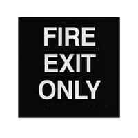 ADA Braille Fire Exit Only Sign Engraved Applique Grade 2