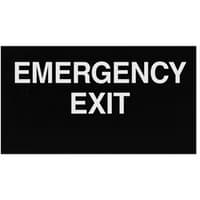 ADA Braille Emergency Exit Sign Engraved Applique Grade 2