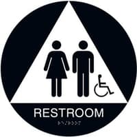 ADA Braille Unisex Accessible Restroom Sign