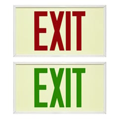 The Selene - UL924 Photoluminescent Exit Sign 75ft Viewing Distance: Series: EEPS