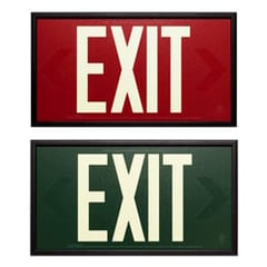 UL924 Photoluminescent Exit Sign 50ft Viewing Distance: Series: EEPF