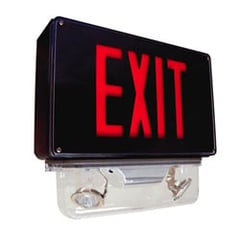 Vandal and Extreme Environment Exit Sign with Emergency Lights Series: EEVC