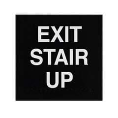 ADA Braille Exit Stair Up Engraved Applique Grade 2  