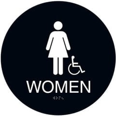 ADA Braille Womens Accessible Restroom Sign